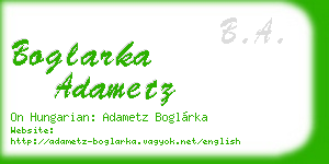 boglarka adametz business card